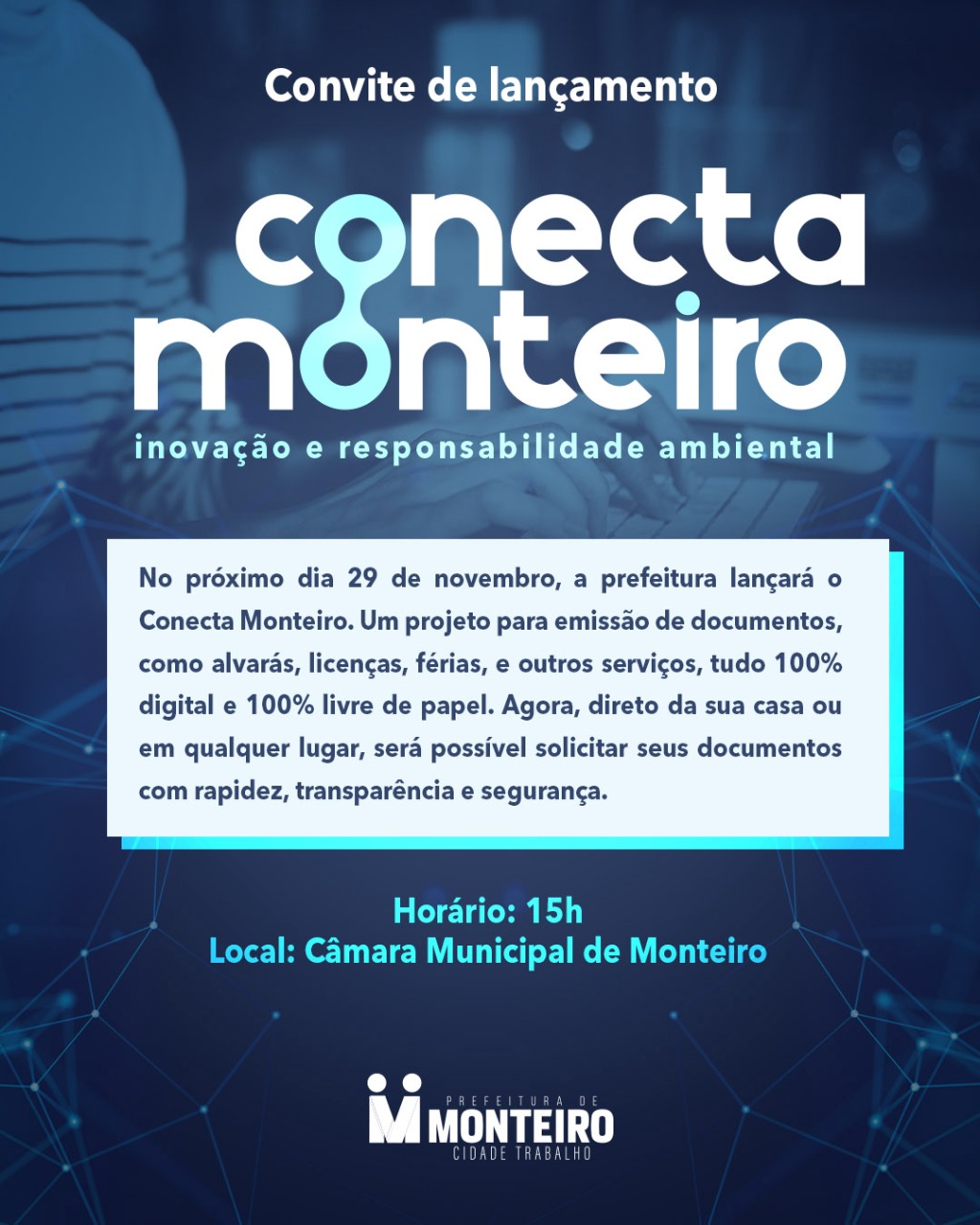 Prefeitura de Monteiro acelera a modernização e inicia o Programa Conecta Monteiro