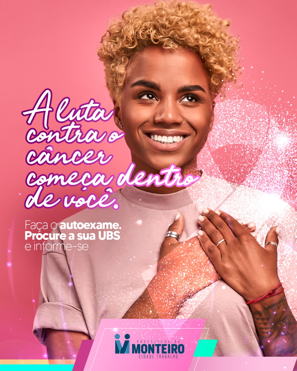 Outubro Rosa: Secretaria de Saúde de Monteiro alerta sobre a importância com os cuidados com o Câncer de Mama