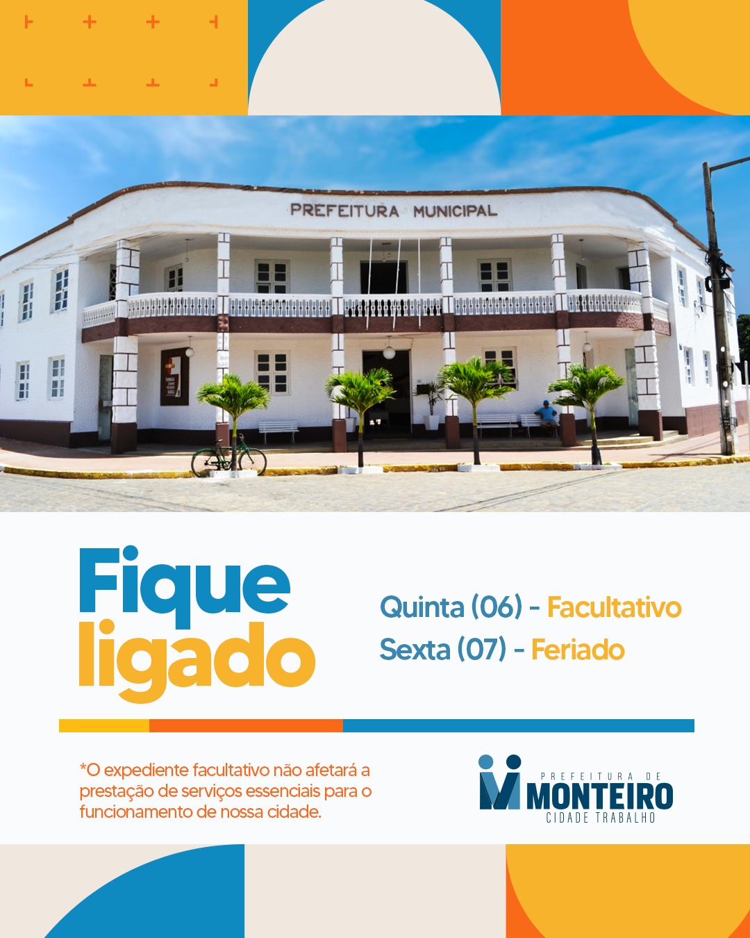 Prefeitura de Monteiro decreta ponto facultativo e feriado na Semana Santa