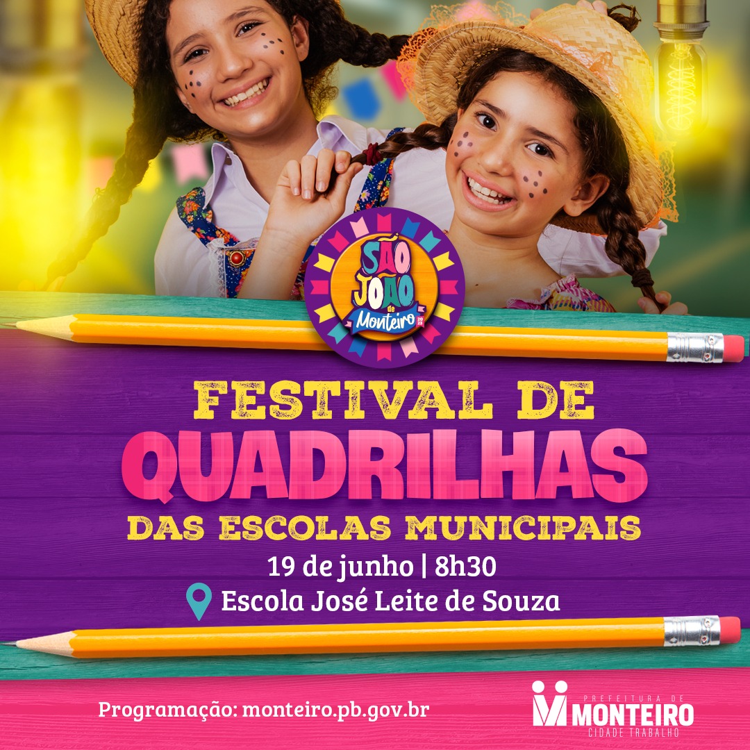 Clima junino contagia a cidade de Monteiro com Festival de Quadrilhas Escolares